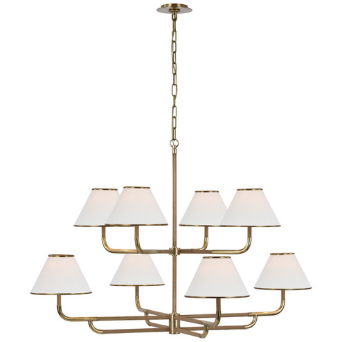 Rigby LED Chandelier in Soft Brass and Natural Oak (268|MF 5057SB/NO-L)