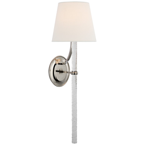 Abigail LED Wall Sconce in Polished Nickel and Clear Wavy Glass (268|MF 2326PN/CWG-L)