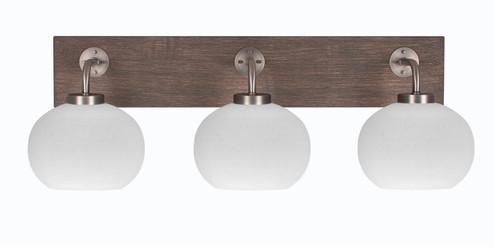 Oxbridge Three Light Bathroom Lighting in Graphite & Painted Distressed Wood-look (200|1773-GPDW-212)