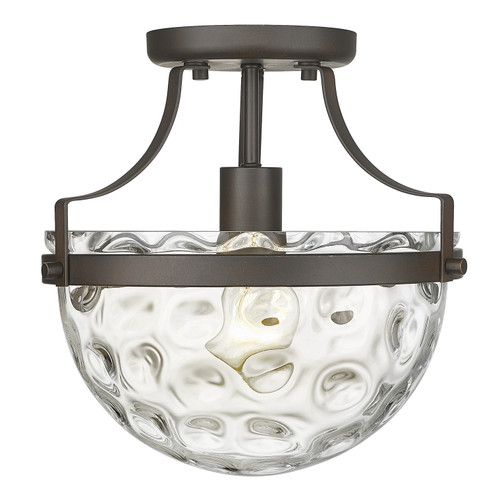 Quinn One Light Semi-Flush Mount in Oil Rubbed Bronze (106|IN60099ORB)