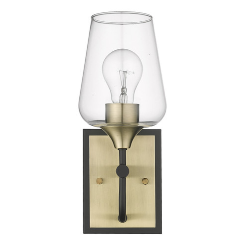 Gladys One Light Vanity in Antique Brass and Black (106|IN40080BK)