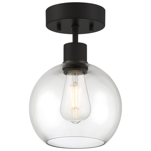 Port Nine Burgundy LED Semi Flush Mount in Matte Black (18|63148LEDDLP-MBL/CLR)