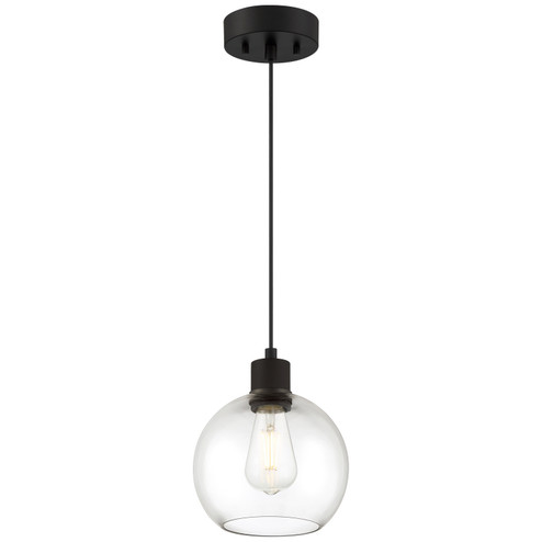 Port Nine Burgundy LED Pendant in Matte Black (18|63142LEDDLP-MBL/CLR)