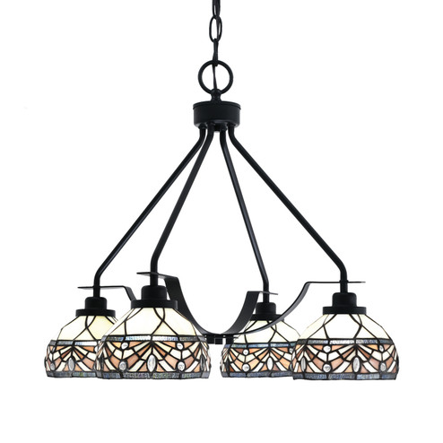 Odyssey Three Light Chandelier in Matte Black (200|2604-MB-9485)