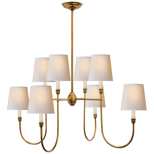 Vendome Eight Light Chandelier in Hand-Rubbed Antique Brass (268|TOB 5008HAB-L)