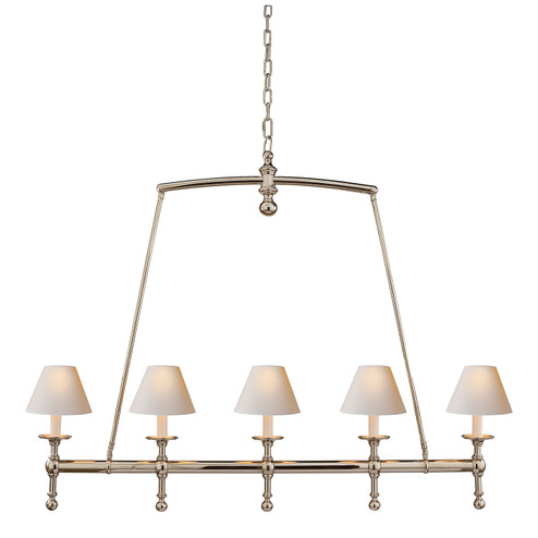 Classic Five Light Linear Chandelier in Hand-Rubbed Antique Brass (268|SL 5811HAB-L)