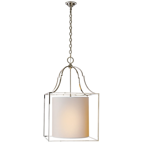 Gustavian Three Light Hanging Lantern in Polished Nickel (268|CHC 2167PN-L)