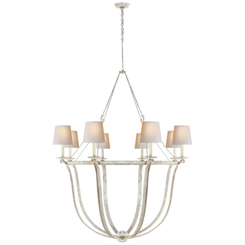 Lancaster Eight Light Chandelier in Aged Iron (268|CHC 1577AI-L)