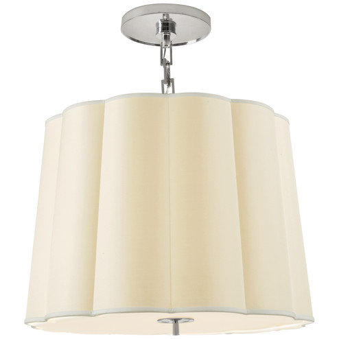 Simple Scallop Five Light Hanging Lantern in Soft Brass (268|BBL 5015SB-L)