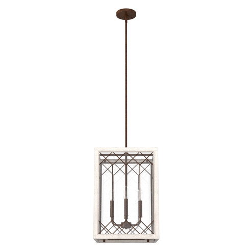 Chevron Four Light Lantern in Textured Rust (47|19372)