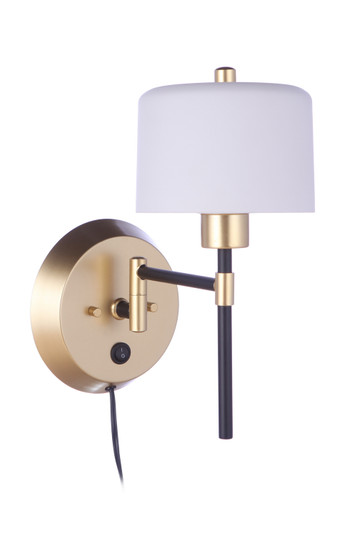 Wentworth One Light Wall Sconce in Flat Black / Sunset Gold (46|57861P-FBSNG)