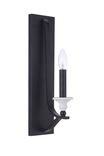 Esme One Light Wall Sconce in Flat Black / Matte White (46|57661-FBMWW)