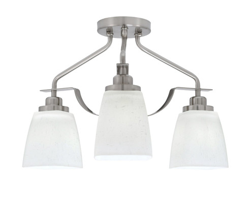 Odyssey Three Light Semi-Flush Mount in Brushed Nickel (200|2607-BN-460)