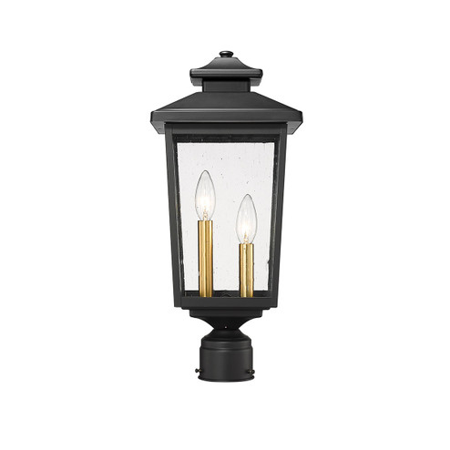 Eldrick Two Light Outdoor Post Lantern in Powder Coat Black (59|4644-PBK)