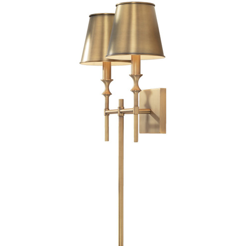 Whitney Two Light Wall Sconce in Aged Brass (65|649721AD-708)