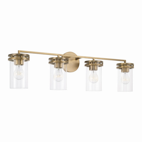 Fuller Four Light Vanity in Aged Brass (65|148741AD-539)