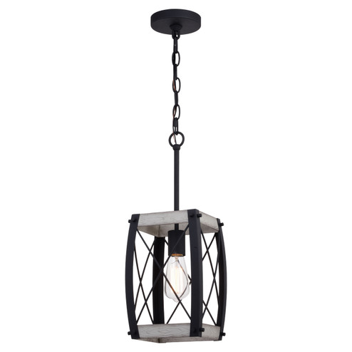 Montclare One Light Mini Pendant in Textured Black and White Ash (63|P0354)