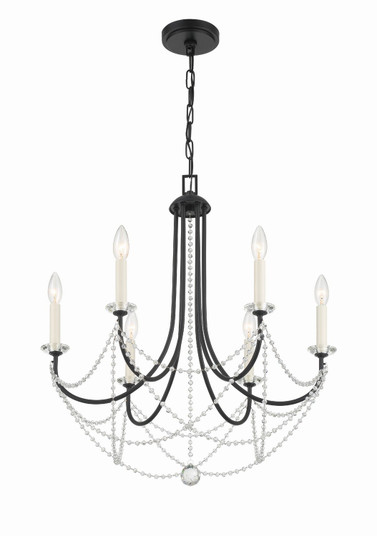 Delilah Six Light Chandelier in Matte Black (60|DEL-90806-MK)