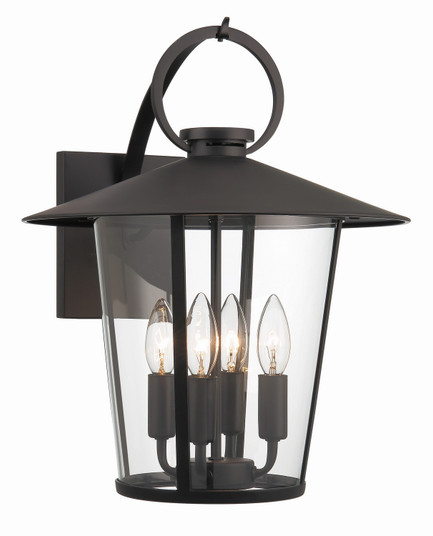 Andover Four Light Outdoor Wall Sconce in Matte Black (60|AND-9202-CL-MK)