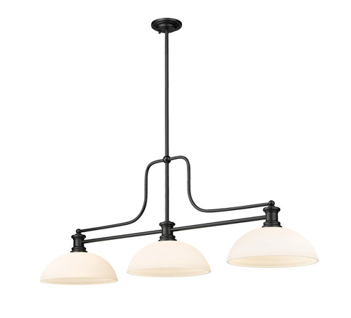 Melange Three Light Billiard in Matte Black (224|725-3MB-DMO14)