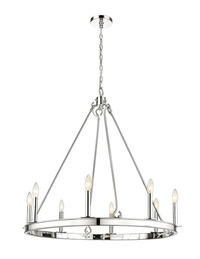 Barclay Eight Light Chandelier in Polished Nickel (224|482R-8PN)