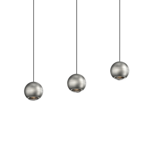 Hemisphere Three Light Linear Pendant in Natural Anodized (69|7506.77)