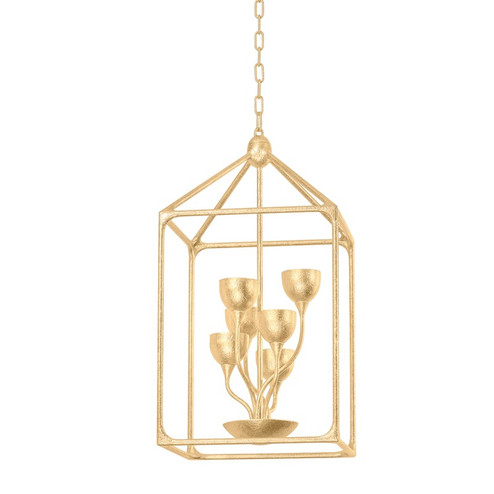 Westwood Eight Light Lantern in Vintage Gold Leaf (67|F7429-VGL)