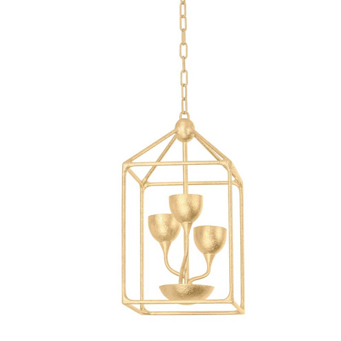 Westwood Five Light Lantern in Vintage Gold Leaf (67|F7420-VGL)