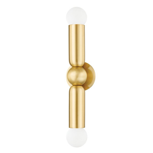 Lolly Two Light Wall Sconce in Aged Brass (428|H720102-AGB)