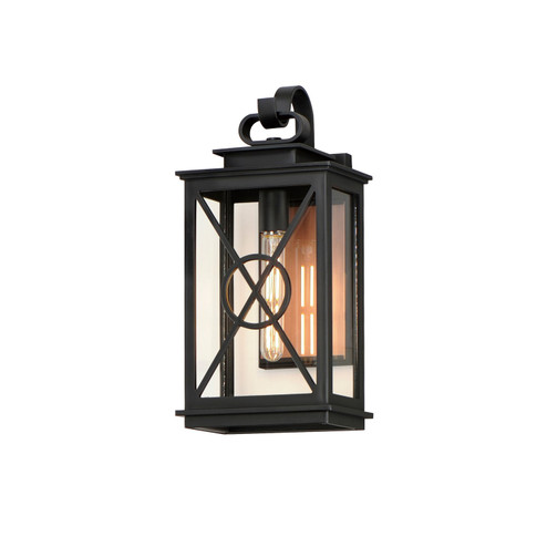 Yorktown VX One Light Outdoor Wall Sconce in Black/Aged Copper (16|40804CLACPBK)