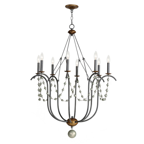 Formosa Eight Light Chandelier in Golden Noir (16|20488GN)