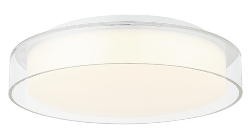 Callum LED Flush Mount in White / Clear (423|M14614WHCL)