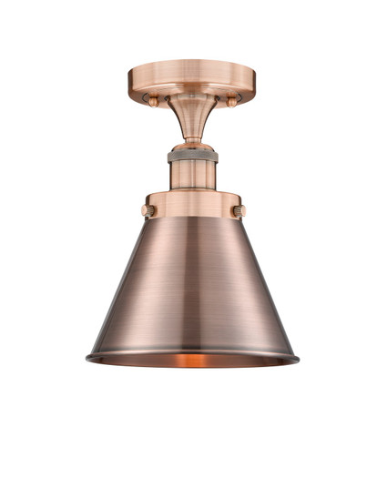 Franklin Restoration One Light Semi-Flush Mount in Antique Copper (405|616-1F-AC-M13-AC)