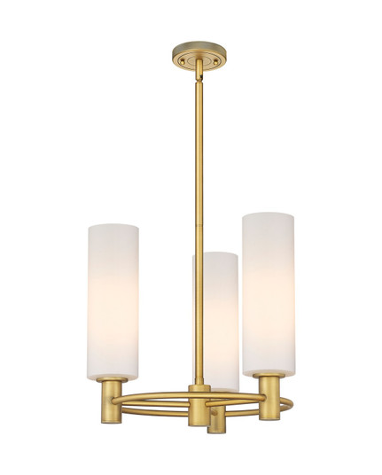 Downtown Urban LED Pendant in Brushed Brass (405|434-3CR-BB-G434-12WH)