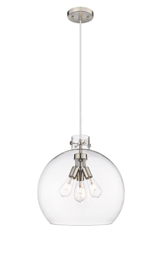 Downtown Urban Three Light Pendant in Satin Nickel (405|410-3PL-SN-G410-18CL)