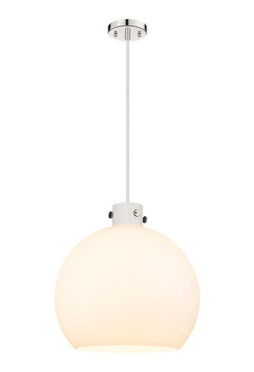 Downtown Urban Three Light Pendant in Polished Nickel (405|410-3PL-PN-G410-18WH)