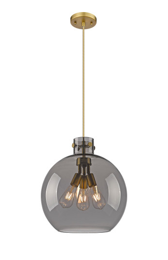 Downtown Urban Three Light Pendant in Brushed Brass (405|410-3PL-BB-G410-16SM)