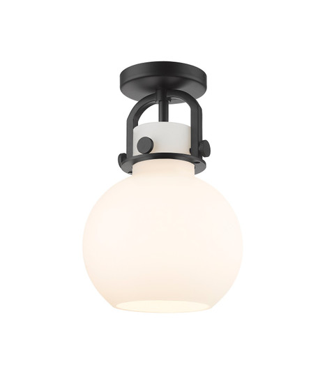 Downtown Urban One Light Flush Mount in Matte Black (405|410-1F-BK-G410-8WH)