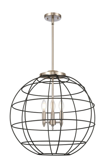 Essex Three Light Pendant in Satin Nickel (405|221-3S-SN-CE-22-BK)