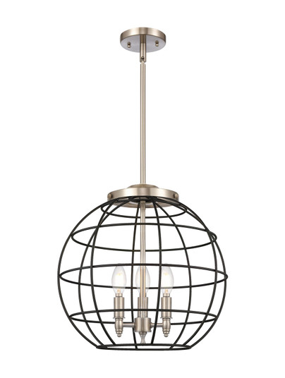 Essex Three Light Pendant in Satin Nickel (405|221-3S-SN-CE-16-BK)