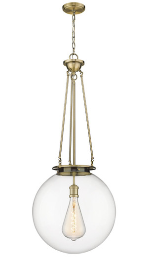 Essex One Light Pendant in Antique Brass (405|221-1P-AB-G202-18)