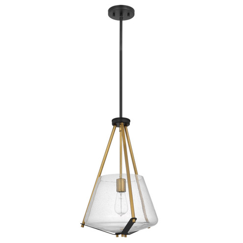 Starlight One Light Pendant in Matte Black / Natural Brass (72|60-7687)