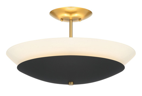 Bax Three Light Flush Mount in Sand Coal And Soft Brass (7|1701-781)