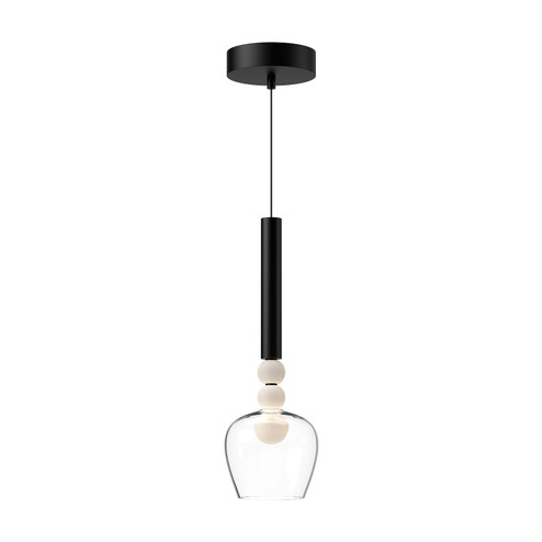 Rise LED Pendant in Black/Clear (347|PD30501-BK/CL)