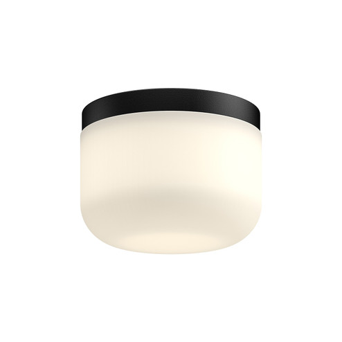 Mel LED Flush Mount in Black/Opal Glass (347|FM53005-BK/OP)