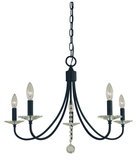 Ashley Five Light Chandelier in Matte Black (8|L1165 MBLACK)