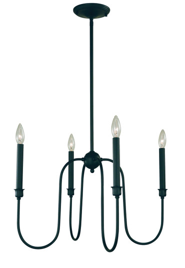 Jasper Four Light Chandelier in Matte Black (8|L1134 MBLACK)