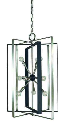 Interstellar 11 Light Chandelier in Brushed Nickel with Matte Black Accents (8|L1091 BN/MBLACK)