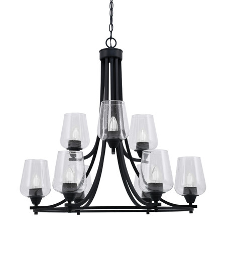 Paramount Nine Light Chandelier in Matte Black (200|3409-MB-210)