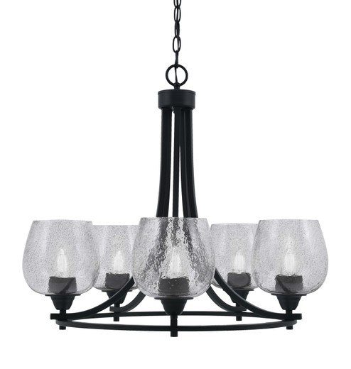 Paramount Five Light Chandelier in Matte Black (200|3405-MB-4812)